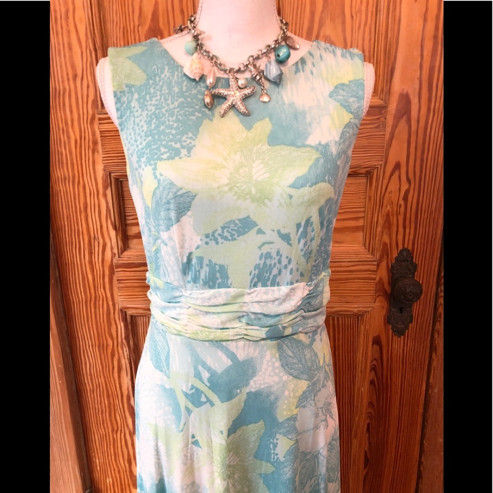 Coldwater Creek Mesh Ruched-waist Dress